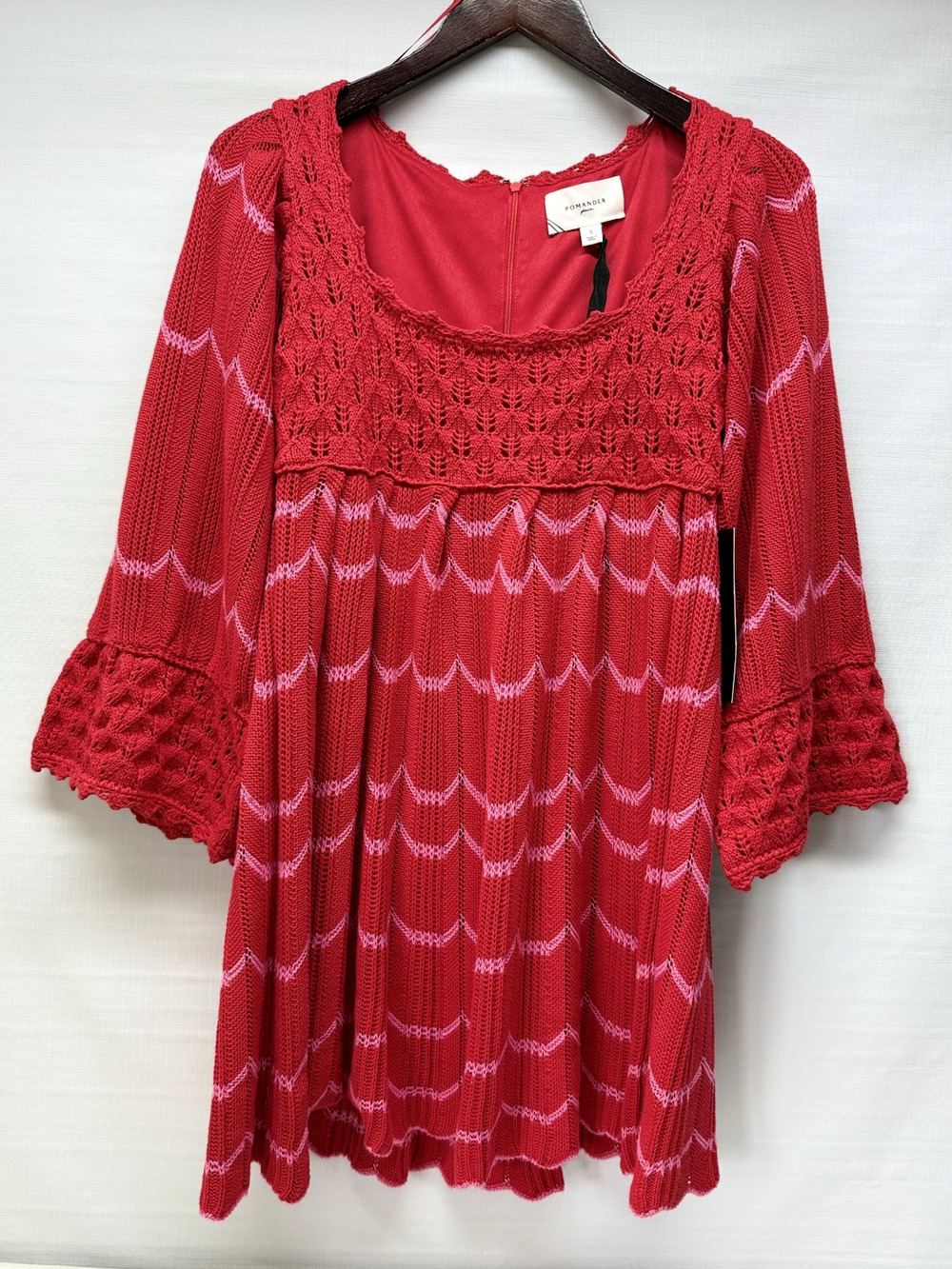 Pomander Place Adi by Tuckernuck Womens Small Red Sweater Knit Dress Y24759T